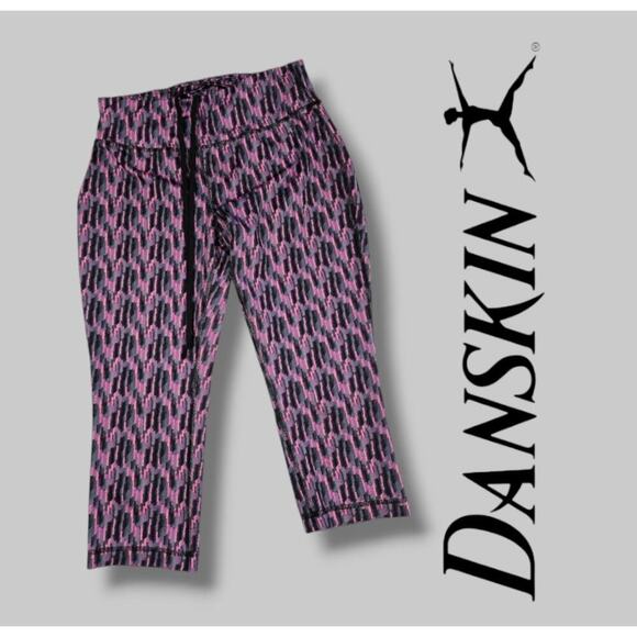 Danskin Women’s Pink Gray Activewear Yoga Capri Leggings – Size XS, Stretch Fit - Picture 8 of 8
